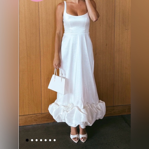 Show Me Your MuMu Dresses & Skirts - Show Me Your MuMu White Ruffle-Hem Midi Dress